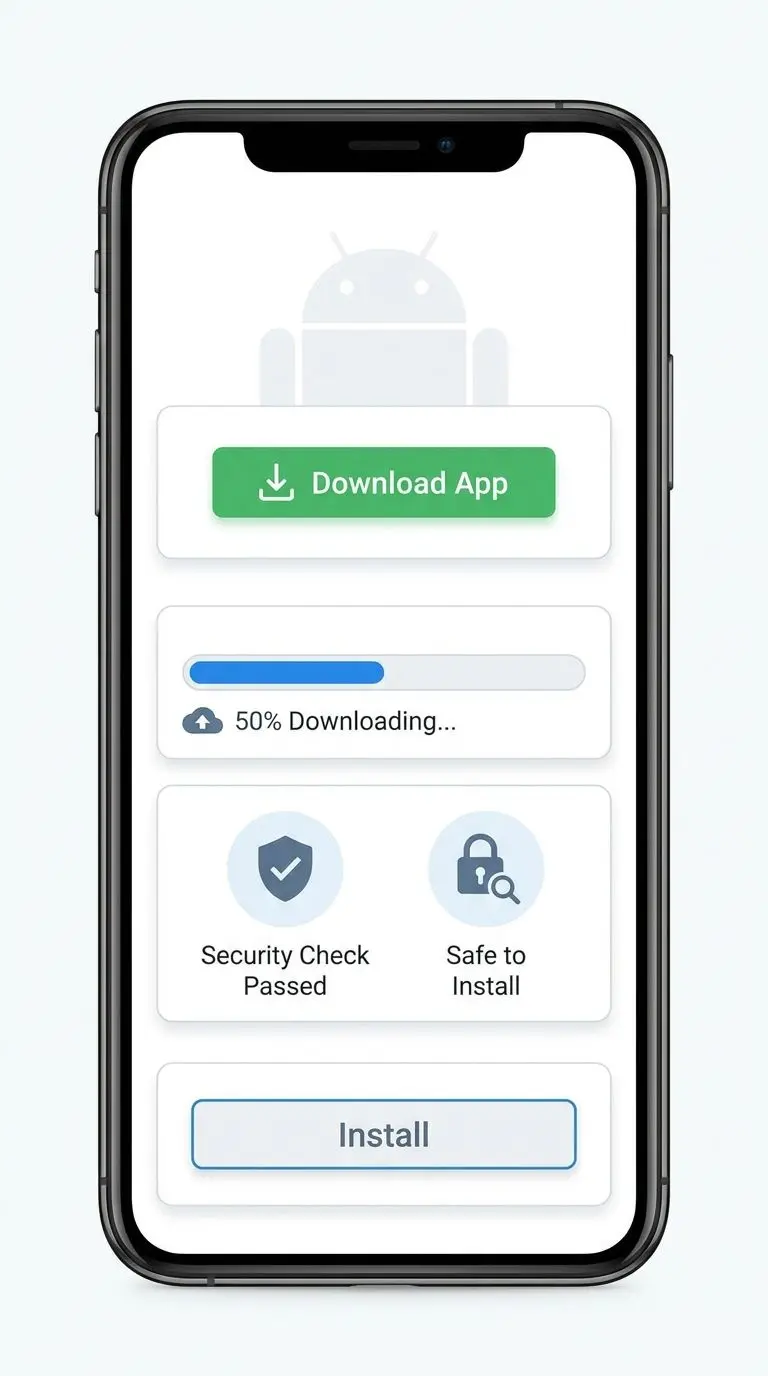 Proceso de descarga e instalación de app de apuestas en Android