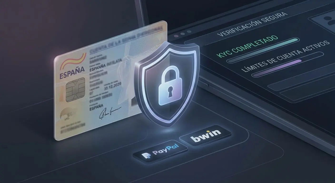 Concepto de verificación KYC y seguridad al usar PayPal en Bwin