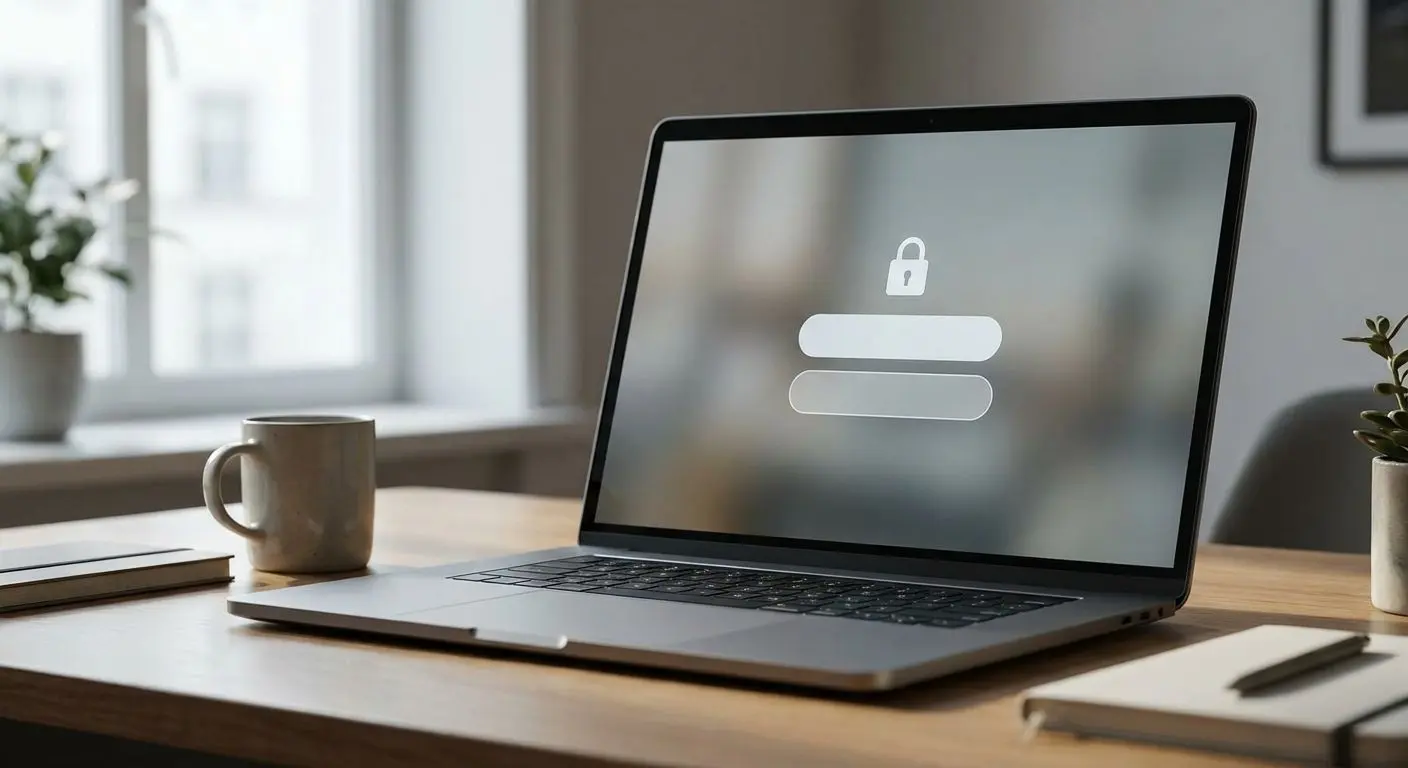 Pantalla genérica de inicio de sesión en un ordenador portátil